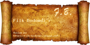 Filk Bodomér névjegykártya